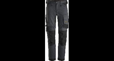 Snickers 6341 Stretch Werkbroek | Grijs/Zwart | Maat 150 (Jeansmaat 35/35)