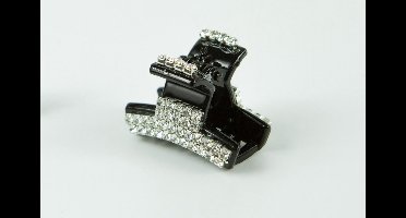 Haarklem klein hoog zwart strass