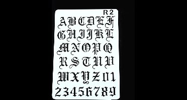 Hiden - Old English Letter Template - Leren Tekenen - Tekenen voor volwassenen - Sjabloon - Tattoo