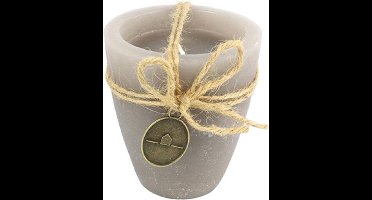 Countryfield - Kaars beker - Tonnie S - Grijs - Hoogte 9 cm