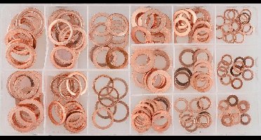 Assortiment koper afdichtringen 150 stuks SONIC