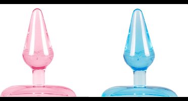 Mini buttplug - The assifier - 2 stuks - roze en blauw