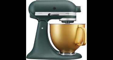 KitchenAid 5KSM156VGEPP Pebbled palm + gouden kom