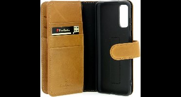 Pierre Cardin Bruin hoesje voor Samsung Galaxy S20 - Book Case - Echt leder