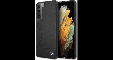 Samsung Galaxy S21+ Backcase hoesje - BMW - Effen Zwart - Leer