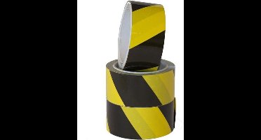 Waarschuwingstape Budget zwart/geel 50mmx66m (3 Stuks)