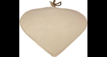 Hart hanger zink wit 20x20 cm