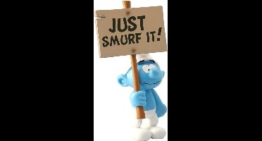 Plastoy just smurf it figuurtje +/- 15cm inc. bord (Verzamelfiguur)