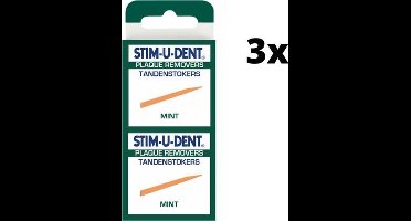 Stimudent Tandenstokers Mint – 3x 100 stuks