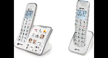 GEEMARC AmpliDECT295-PHOTO Duoset DECT draadloze telefoon met FOTO-toetsen - 30 dB GELUIDSVERSTERKING - SLECHTHORENDEN - 2x handsets - Beantwoorder
