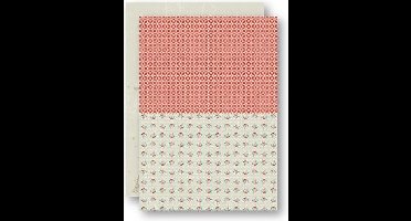 NEVA041 Nellie Snellen Background decoupage sheet A4 - 5 achtergrondvellen dubbelzijdig - zalm roze - roses rozen roos - papier