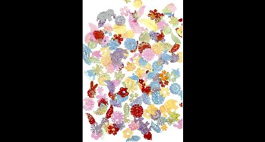Pailletten, afm 15-45 mm, parelmoer kleuren, 400 gr/ 1 doos