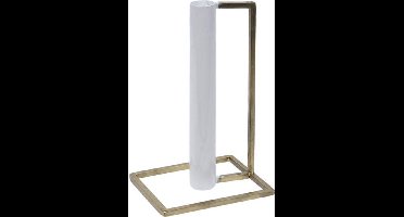 Kandelaar goud-wit 20 cm