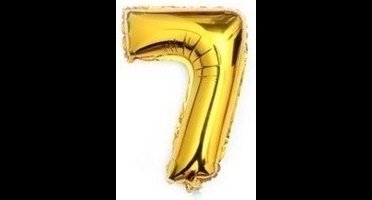cijferballon 7 goud 32 inch, kindercrea