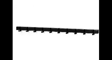 Vij5 - Coatrack By The Meter - metalen design kapstok met 10 haken - RAL9017 zwart