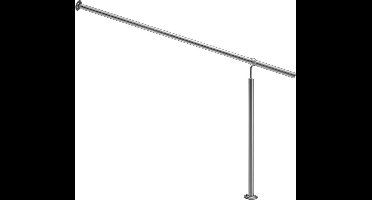 Monzana Trapleuning 160 cm – Roestvrijstaal Incl. Montagehandleiding