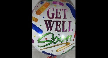 beterschapsballon 'get well soon" pleisters