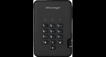 iStorage diskAshur2 SSD - externe harde schijf - 2 TB - SSD - Cijfercode - Zwart