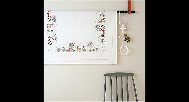 Borduurpakket voorbedrukt kleedje winterland  in kruissteek van Rico 31194.52.21