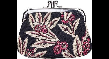 Signare - Portemonnee klip - Gobelin - Golden Fern - Gouden Varen - Niet geschikt voor pasje.