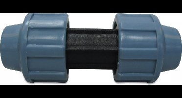 Unidelta Koppeling PP 25 mm knel 16bar zwart/blauw DVGW/KIWA/WRAS