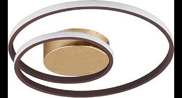 REALITY ZIBAL - Plafondlamp - Goud met Roestbruin - incl. 1x SMD 22W - Dimbaar - 4 brandstanden