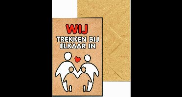 6 Dubbele Verhuiskaarten Met Envelop - Samen Wonen