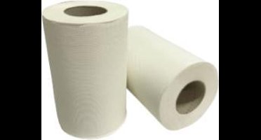 Poetspapier minirol 12 stuks, cellulose 120mx20cm, 1 laags