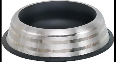 Nobby - eetbak - de stripe - rvs - rubbere onderkant - ø 29cm - 1,7 liter