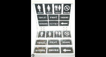 Leisteen deurplaten displaykist 60 delig