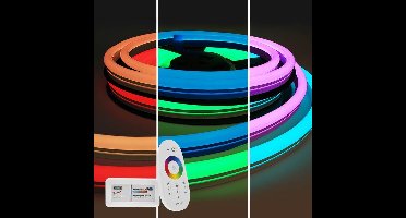 4 meter RGB Neon LED flex Maxi rond - complete set neon verlichting