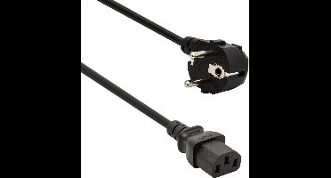 Velleman Shuko - C13 Kabel / Voedingskabel / Apparaatsnoer 1,5 Meter Zwart