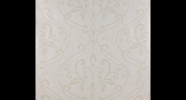 Dutch Wallcoverings Vliesbehang damast - wit/glans