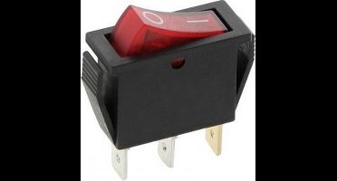 Schakelaar - rood - 12 volt - 20A - verlicht