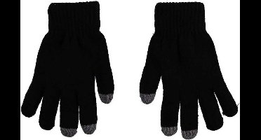 Thermo handschoenen voor dames zwart met touchscreen vinger