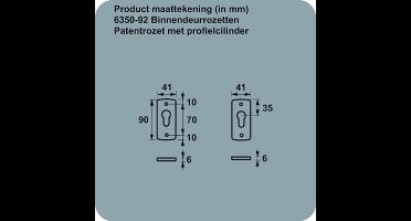 AXA Binnenbeslag - Patentrozet - Pc - F1 (Prijs per stuk)