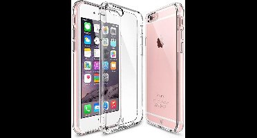 Hoesje geschikt voor Apple iPhone 7 / 8 - Hardcase met Soft Siliconen TPU Zijkant Transparant Hoesje
