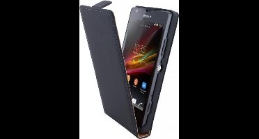 Mobiparts - zwarte premium flipcase voor de Sony Xperia SP