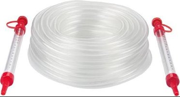 Toolland Waterpashoek van 20 m met 2 libellen, niet-magnetisch, pvc-buisje