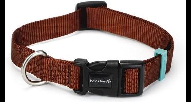 Nylon halsband lichtbruin 48-70cm
