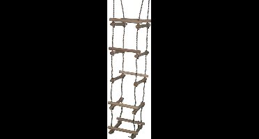 Hermic - Touwladder 4-zijden PP touw met houten sporten (Ø3,5x40cm)