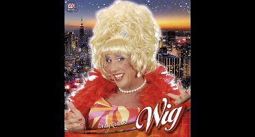 pruik drag queen blond