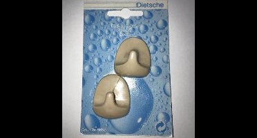 Universele handdoekhaken zelfklevend (setje van 2) beige