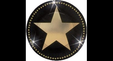 Set borden met gouden sterren - Feestdecoratievoorwerp