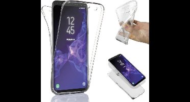 Hoesje geschikt voor Samsung Galaxy S9 - Siliconen TPU Case + Screenprotector Transparant Cover - (0.5mm)
