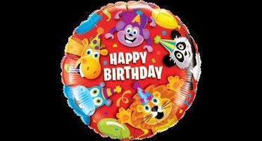 Folieballon Happy Birthday annimal