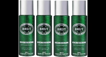 Brut Original Deo Spray - Deodorant - 4x 200 ml - Voordeelverpakking