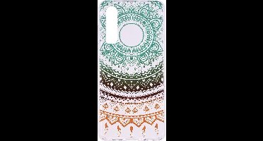 Shop4 - Huawei P30 Hoesje - Zachte Back Case Gekleurde Mandala