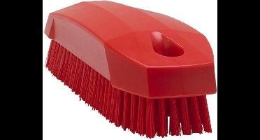 Vikan 64404 Nagelborstel Rood - Harde haren voor dieptereiniging van nagels, bekleding, tapijten