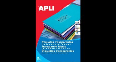 Transparante etiketten Apli - 70 x 37 mm - 480 stuks  (24 per blad)